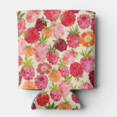 Monogram Zomer Raspberry Waterverf Coquette Blikjeskoeler (Achterkant)