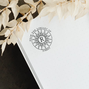  monogram zon uit de bibliotheek van 	rubberstempel