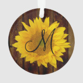 Monogram Zonnebloem  Land Bloem Ornament (achterkant)