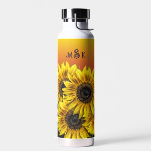 Monogram Zonnebloemen Waterfles