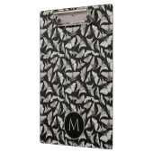 Monogram zwart beige mot bug patroon klembord (Links)