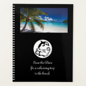 Monogram zwart Dolphin Silhouette Planner (Voorkant)