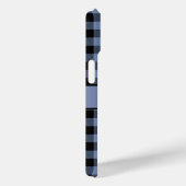 Monogram zwart en blauw speldenstang, buffelstang Case-Mate iPhone case (Achterkant / Rechts)
