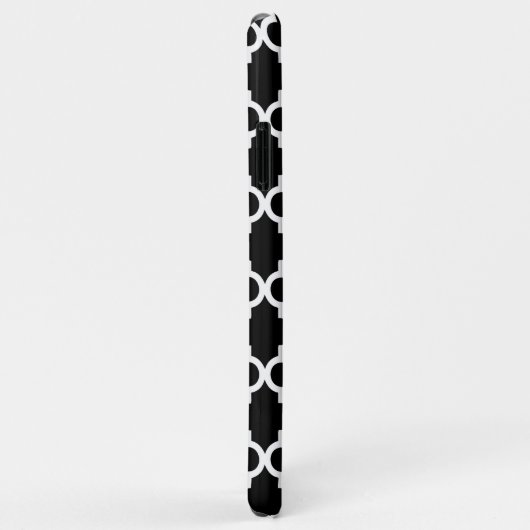 Monogram zwart en Fuchsia Quatrefoil Case-Mate iPhone Case (Achterkant/rechts)