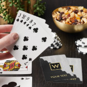 Monogram Zwart en Goud Elegante Speelkaarten (Insitu)