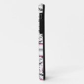 Monogram zwart en roze Damask Case-Mate iPhone Case (Achterkant/links)