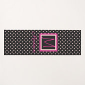 Monogram zwart en roze poka Dot Trendy Yogamat (Voorkant (horizontaal))