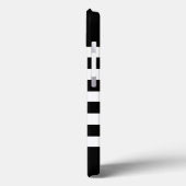 Monogram zwart en roze preppy Stripes Case-Mate iPhone Case (Achterkant / Links)