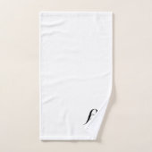 Monogram zwart en wit bad handdoek (Handdoek)