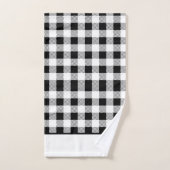 Monogram zwart en witte buffels bad handdoek (Handdoek)