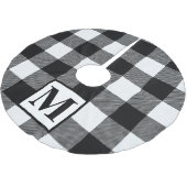 Monogram zwart en witte buffels kerstboom rok (Gekanteld)