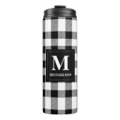 Monogram zwart en witte buffels thermosbeker (Voorkant)