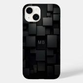 Monogram zwart geometrisch Abstract patroon Case-Mate iPhone Case (Achterkant)