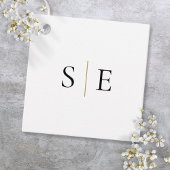 Monogram Zwart Goud Elegant Minimalistisch Bedankjes Labels