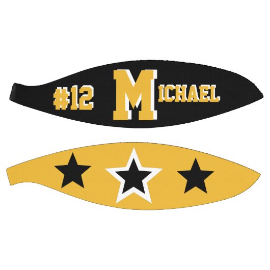 Monogram zwart, goud en wit basketbal (Panelen)