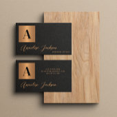 Monogram zwart goud luxe elegant visitekaartje