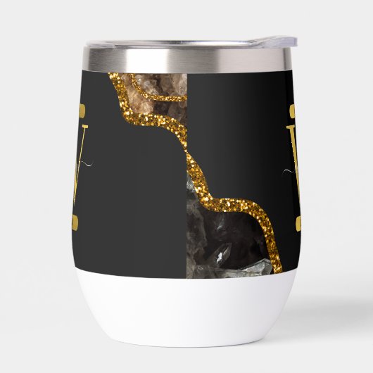 Monogram zwart-goudgrijs (Links)