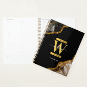 Monogram zwart-goudgrijs planner (Display)
