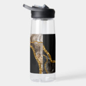 Monogram zwart-goudgrijs waterfles (Rechts)
