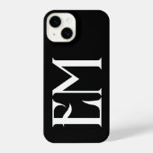 Monogram zwart iPhone hoesje (Achterkant)