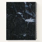 Monogram zwart marmer Stone Pattern Recipes Notitieboek (Achterkant)