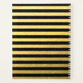 Monogram zwart met Faux Gold Foil Glitter Planner (Achterkant)