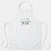 Monogram zwart minimaal schort (Voorkant)