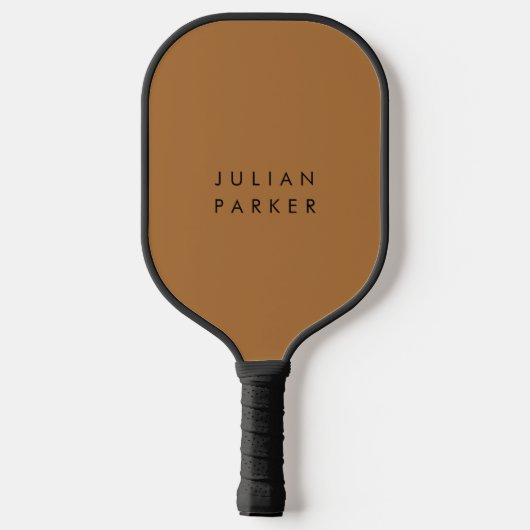 Monogram zwart minimalistisch bruin pickleball paddle (Achterkant)