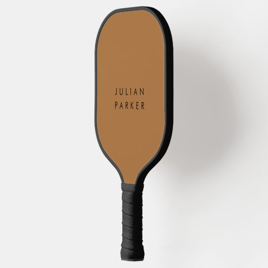 Monogram zwart minimalistisch bruin pickleball paddle (Links)