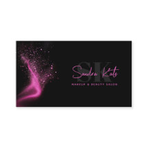 Monogram Zwart Neon Roze Schoonheidssalon QR Code
