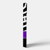 Monogram zwart, Paarse Zebra Stripe iPad-luchttas Case-Mate iPhone Case (Achterkant / Rechts)