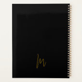 Monogram zwart planner (Achterkant)