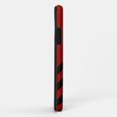 Monogram zwart/rood Chevron Case-Mate iPhone Case (Achterkant/rechts)