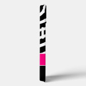 Monogram zwart, roze Zebra Stripe iPad-luchttas Case-Mate iPhone Case (Achterkant / Rechts)