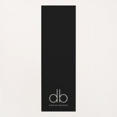 Monogram Zwart Stijlvolle Moderne Minimalistische Yogamat (Voorkant)