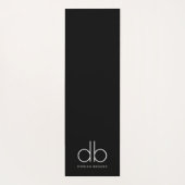 Monogram Zwart Stijlvolle Moderne Minimalistische Yogamat (Achterkant)