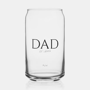 Monogram Zwart Vader Typografie Blikvorm Glas