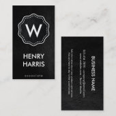Monogram / Zwart Visitekaartje (Voorkant / Achterkant)