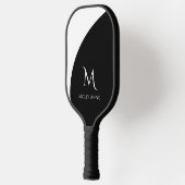 Monogram zwart-wit achteraankleurblok pickleball paddle (Links)