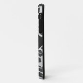 Monogram zwart-wit afdrukken Case-Mate iPhone case (Achterkant/links)