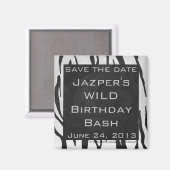 Monogram - zwart-wit afdrukken magneet (Voorkant / Achterkant)