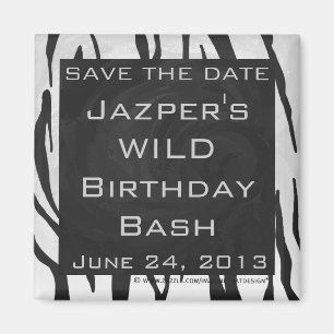 Monogram - zwart-wit afdrukken magneet