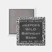 Monogram zwart-wit afdrukken magneet (Voorkant / Achterkant)