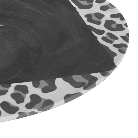 Monogram zwart-wit afdrukken snijplank (Hoek)