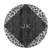 Monogram zwart-wit afdrukken snijplank (Voorkant)