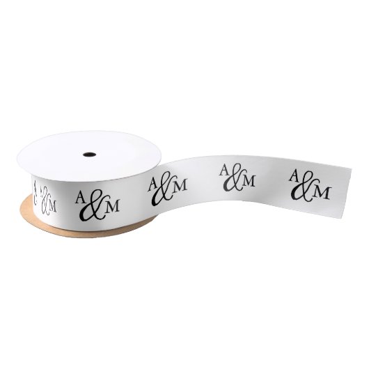 Monogram zwart-wit ampersand lint (Spoel)