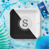 Monogram zwart-wit Bord HAMbyWG (Feest)