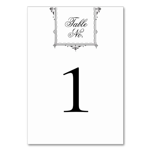  Monogram Zwart-wit Bruiloft Kaart (Voorkant)