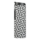 Monogram Zwart & Wit Diamant Patroon Thermosbeker (Geroteerd rechts)