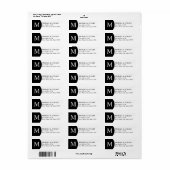 Monogram zwart-wit etiket (Full Sheet)